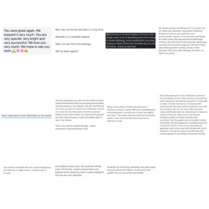 Reviews and comments from happy guests